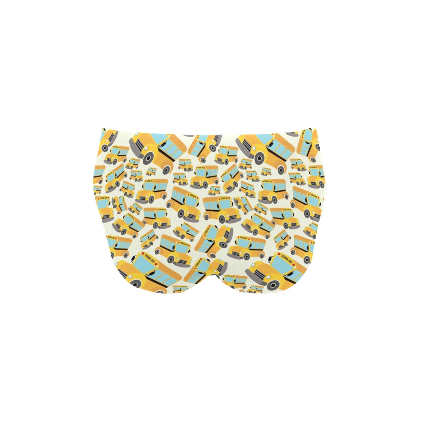 School Bus Print Design LKS301 Men's Swimming Briefs