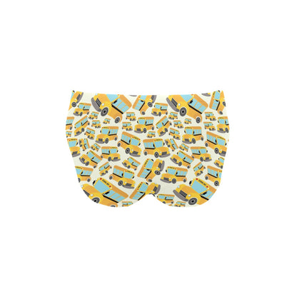 School Bus Print Design LKS301 Men's Swimming Briefs