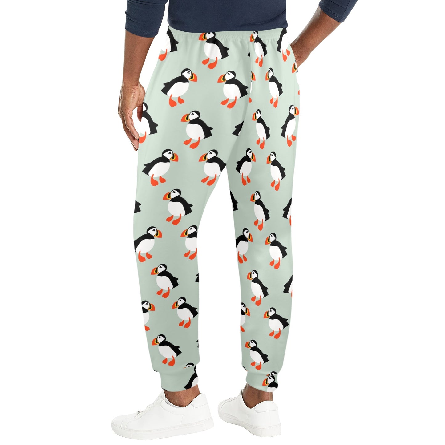 Puffin Pattern Print Design A03 Men's Casual Track Pants