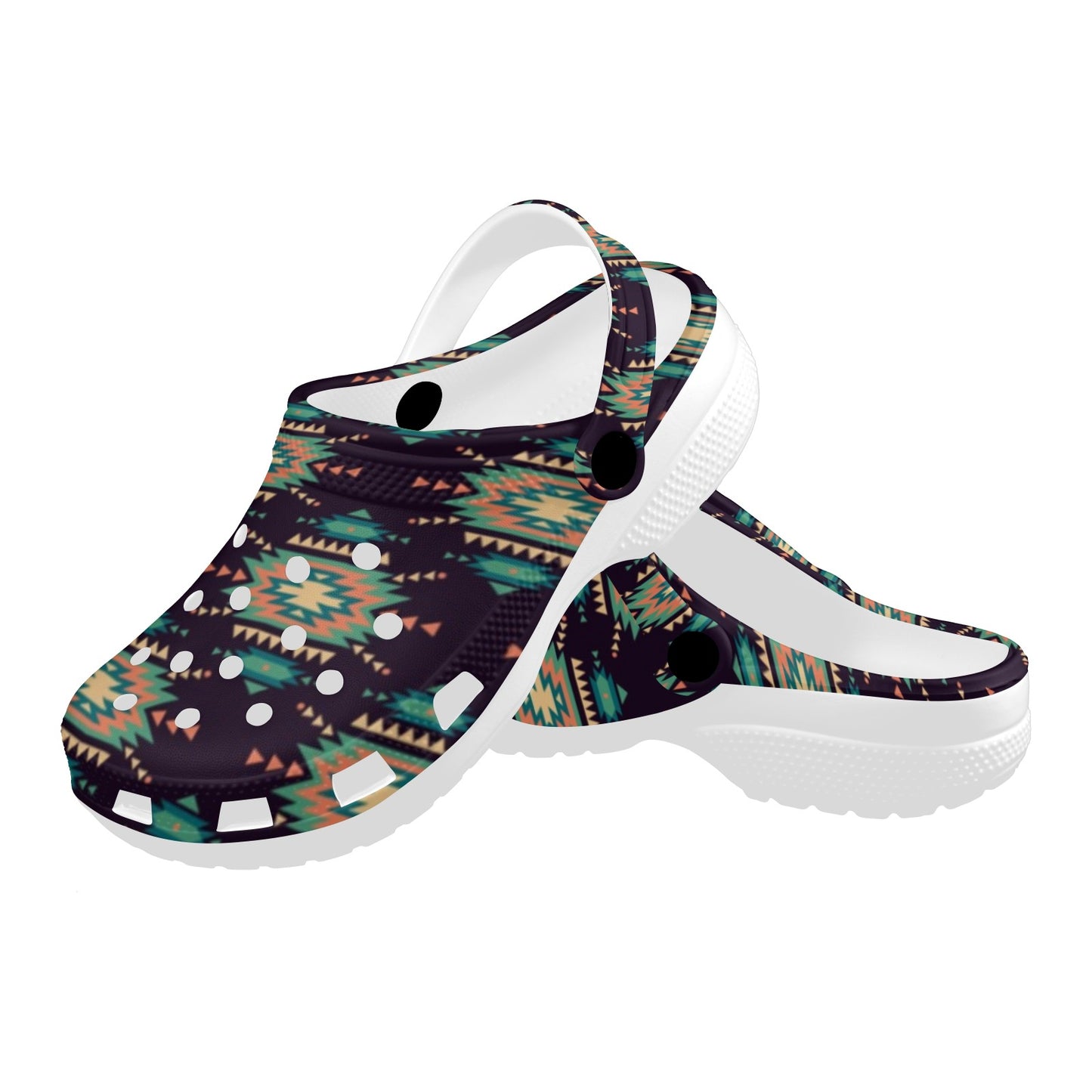 Navajo Geometric Style Print Pattern Unisex Clogs Shoes