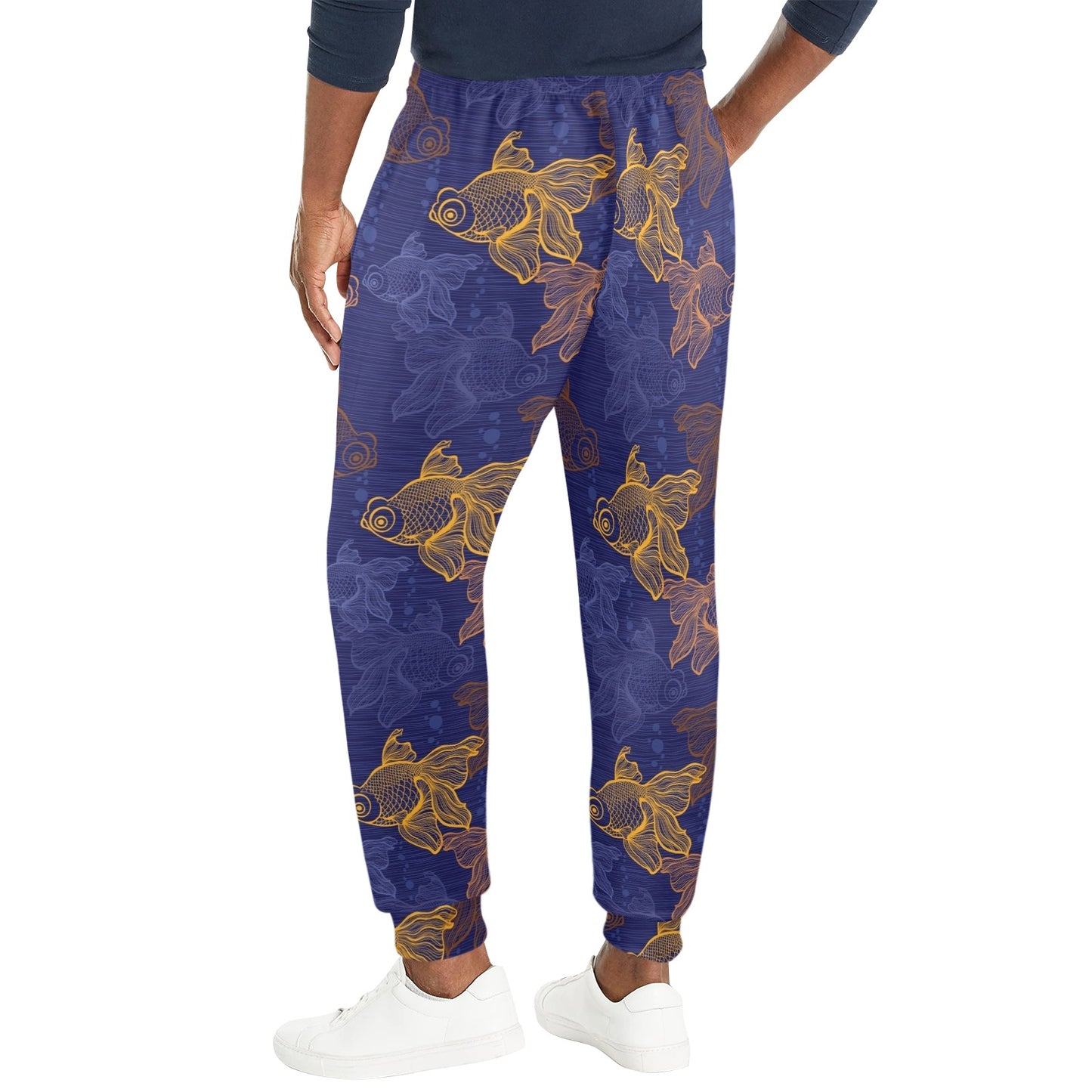 Goldfish Pattern Print Design 01 Men's Casual Track Pants