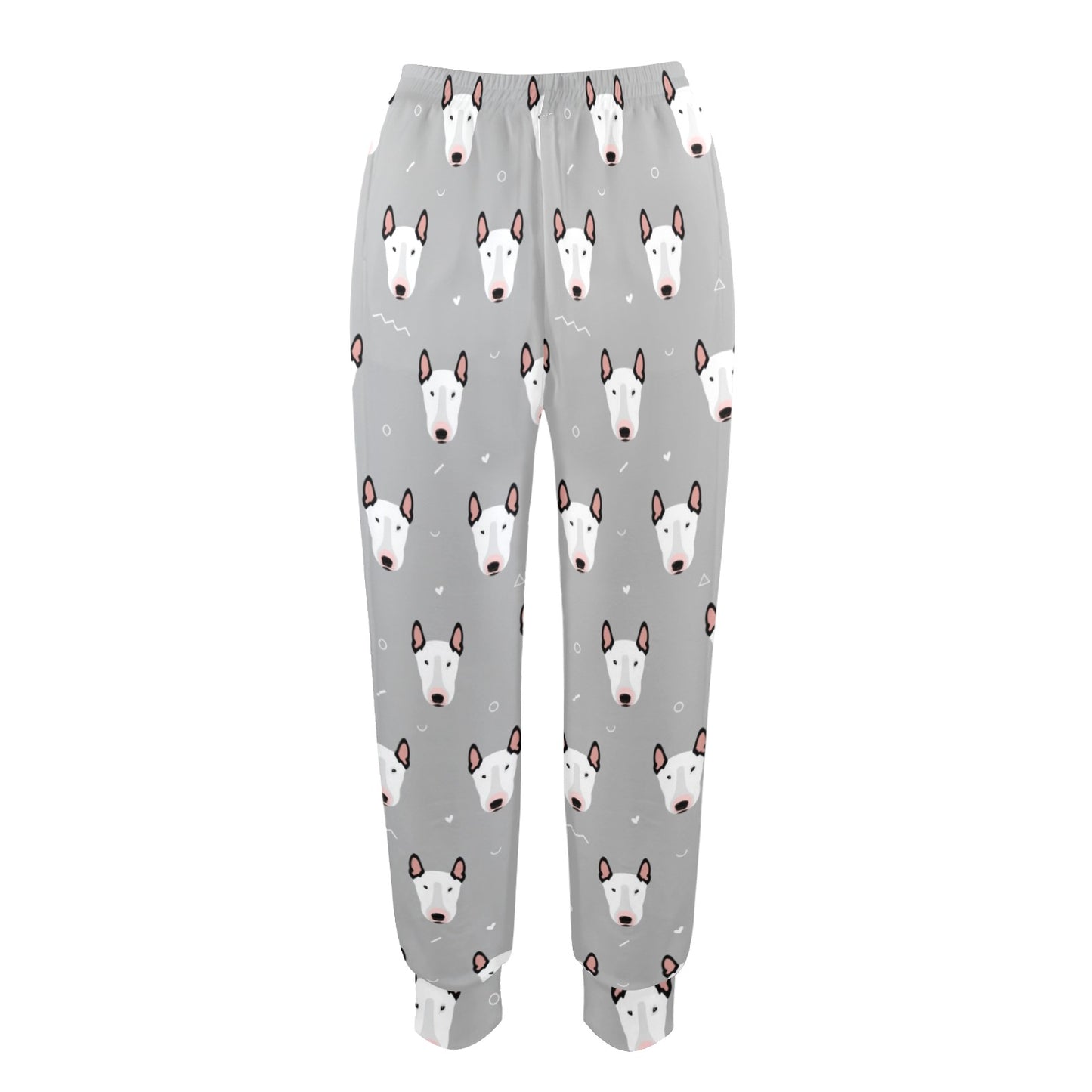 Bull Terrier Head Print Pattern Women's Casual Track Pants