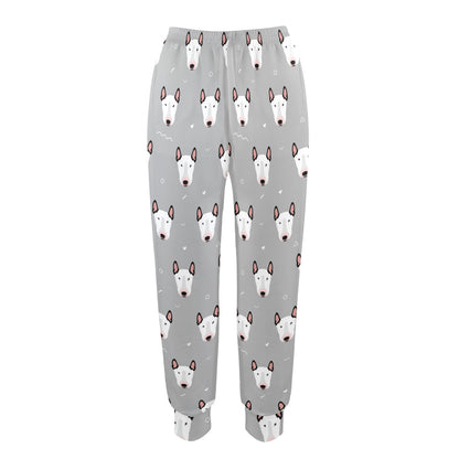 Bull Terrier Head Print Pattern Women's Casual Track Pants