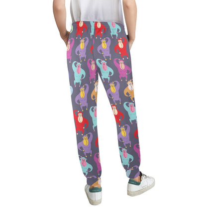Chimpanzee Pattern Print Design 03 Women's Casual Track Pants