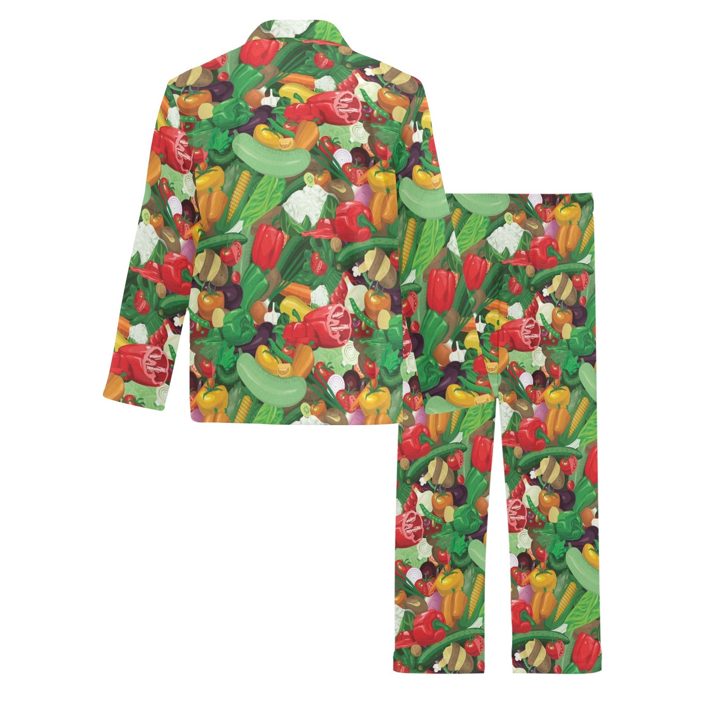Salad Mix Vegetableprint Design LKS301 Men's Long Pajama Set