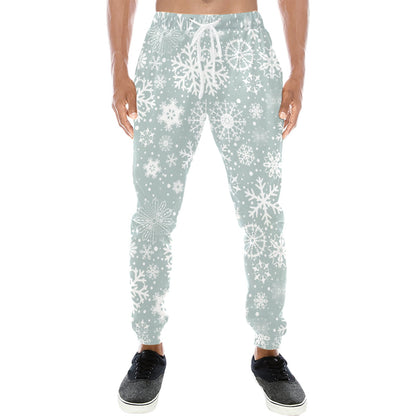 Snowflake Print Design LKS303 Men's Sweatpants