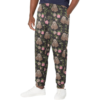 Cocker Pattern Print Design 03 Men's Casual Track Pants