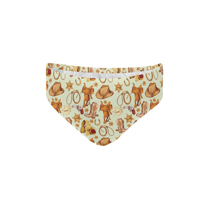 Western Cowboy Design Pattern Men's Swimming Briefs
