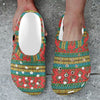 African Colorful Zigzag Print Pattern Unisex Clogs Shoes