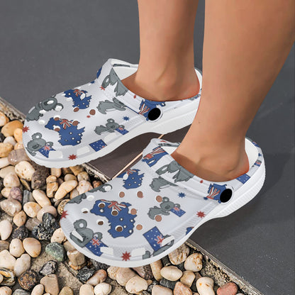 Koala Australia Day Themed Design Unisex Clogs Shoes