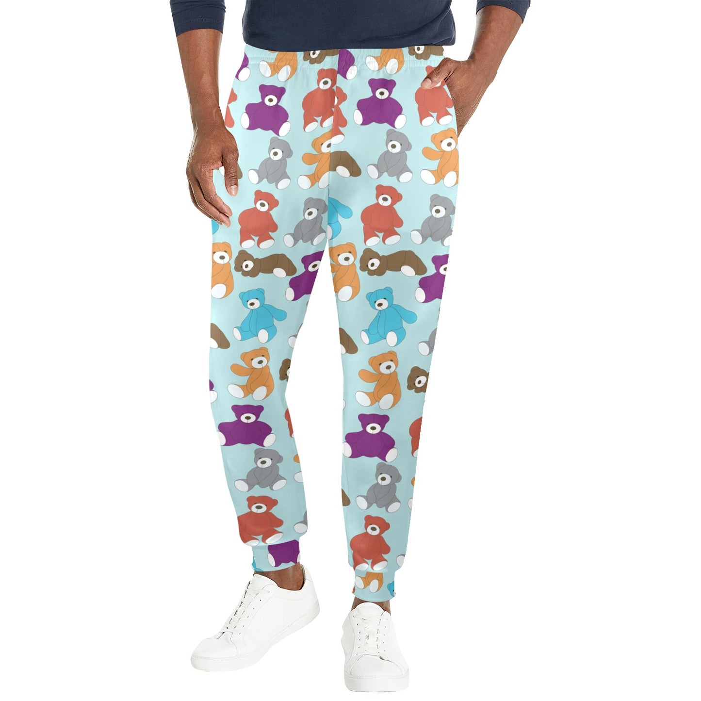 Bear Cute Pattern Print Design 03 Men's Casual Track Pants
