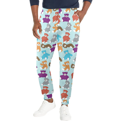 Bear Cute Pattern Print Design 03 Men's Casual Track Pants