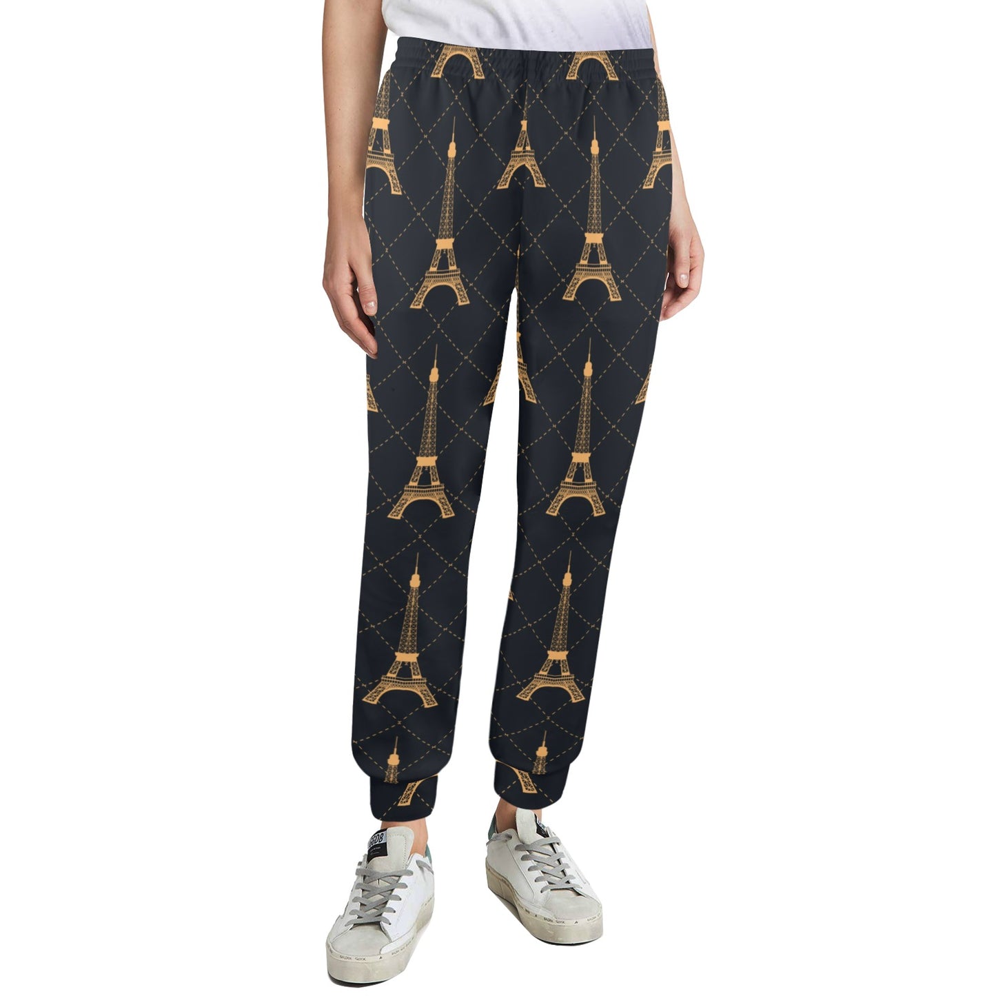 eiffel tower Design Print Pattern JJ0180 Women's Casual Track Pants