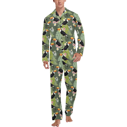 Toucan Print Design LKS304 Men's Long Pajama Set