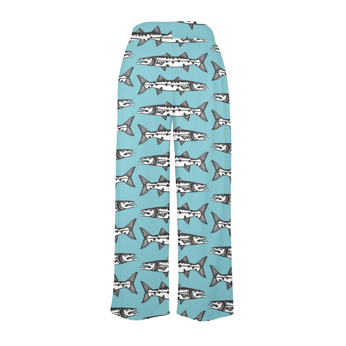 Barracuda Pattern Print Design 03 Women's Wide Leg Lounge Pants
