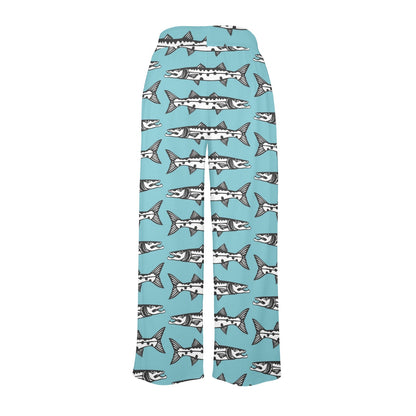 Barracuda Pattern Print Design 03 Women's Wide Leg Lounge Pants