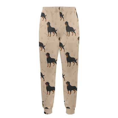 Rottweiler Pattern Print Design A01 Men's Casual Track Pants