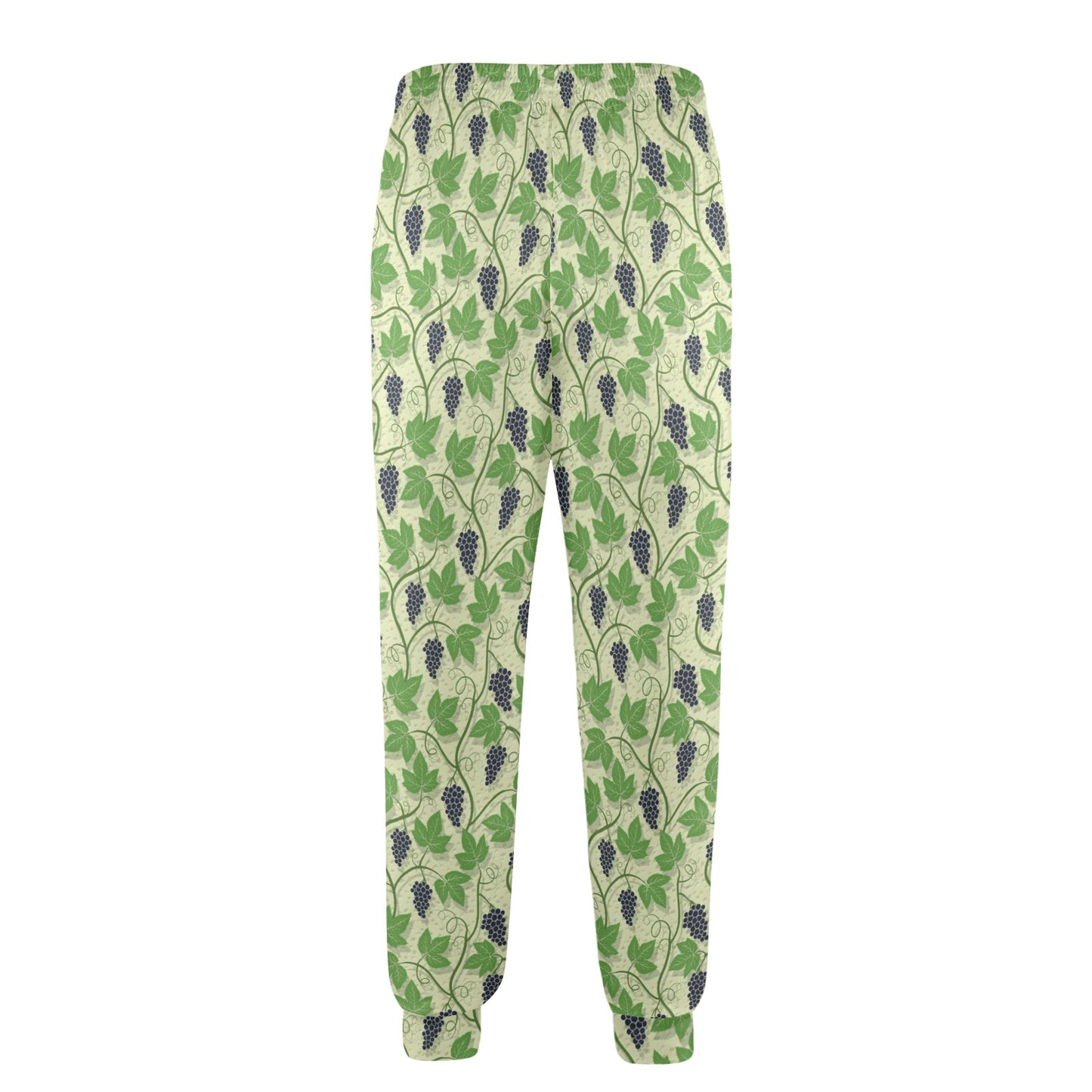 Wine Grape Thmed Print Men's Casual Track Pants