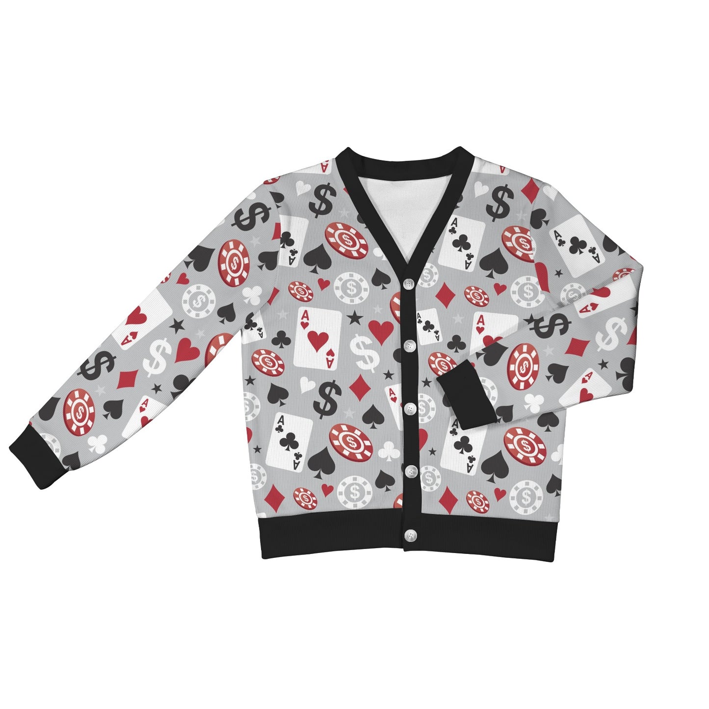 Casino Pattern Print Design 01 Women's Cardigan