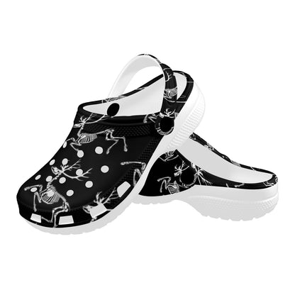 Deer Skeleton Print Pattern Unisex Clogs Shoes