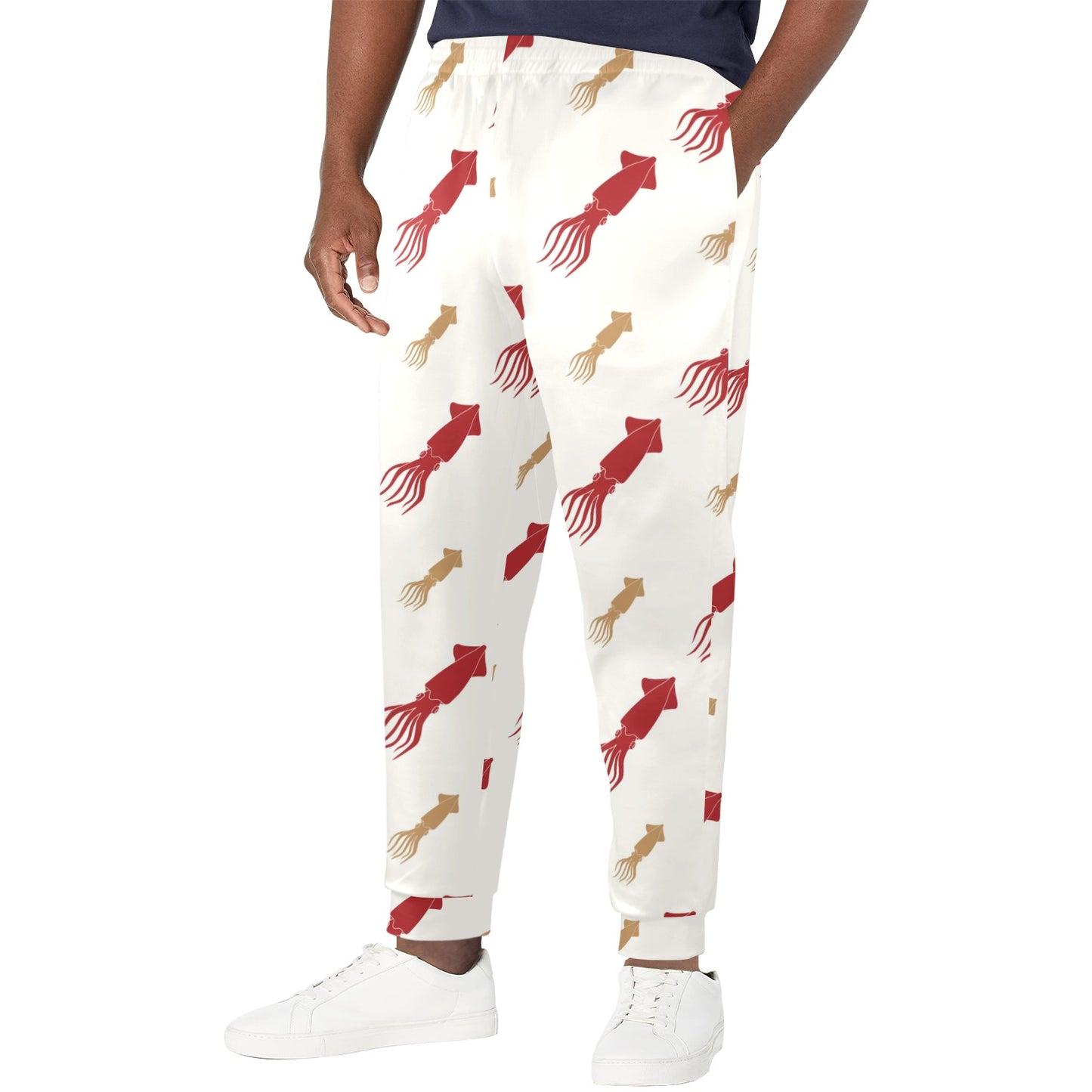 Giant Squid Pattern Print Design 01 Men's Casual Track Pants