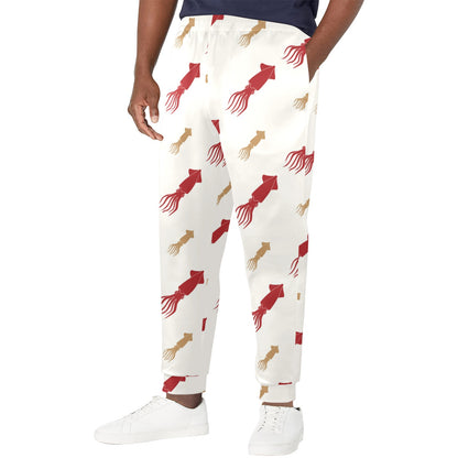 Giant Squid Pattern Print Design 01 Men's Casual Track Pants