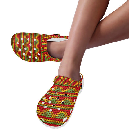 Rasta Reggae Color Print Unisex Clogs Shoes