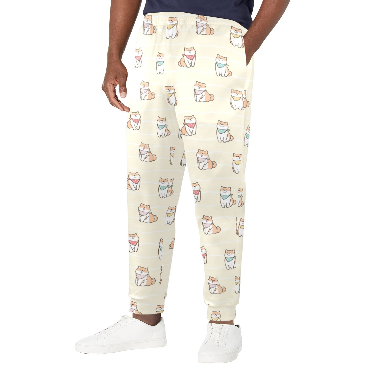 Shiba Inu Print Design LKS306 Men's Casual Track Pants