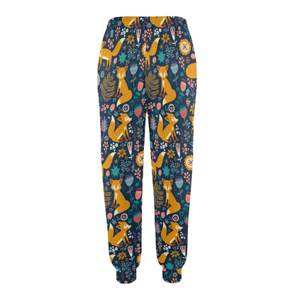 Fox Cute Jungle Print Pattern Women's Casual Track Pants