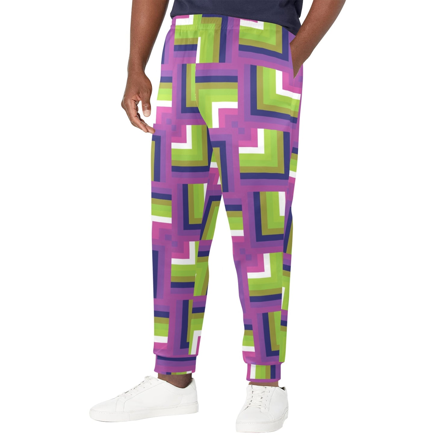 Optical illusion Pattern Print Design A05 Men's Casual Track Pants