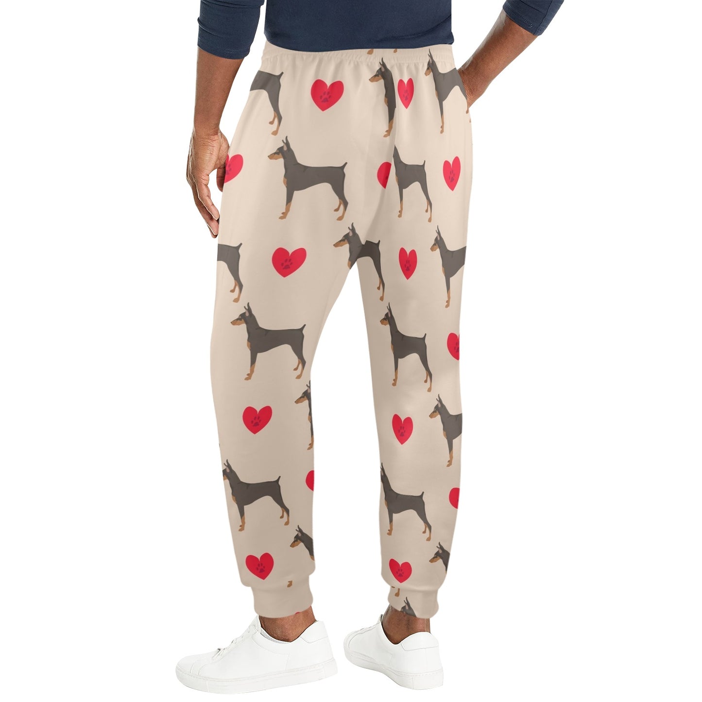 Doberman Pinschers Design Print Pattern JJ0113 Men's Casual Track Pants