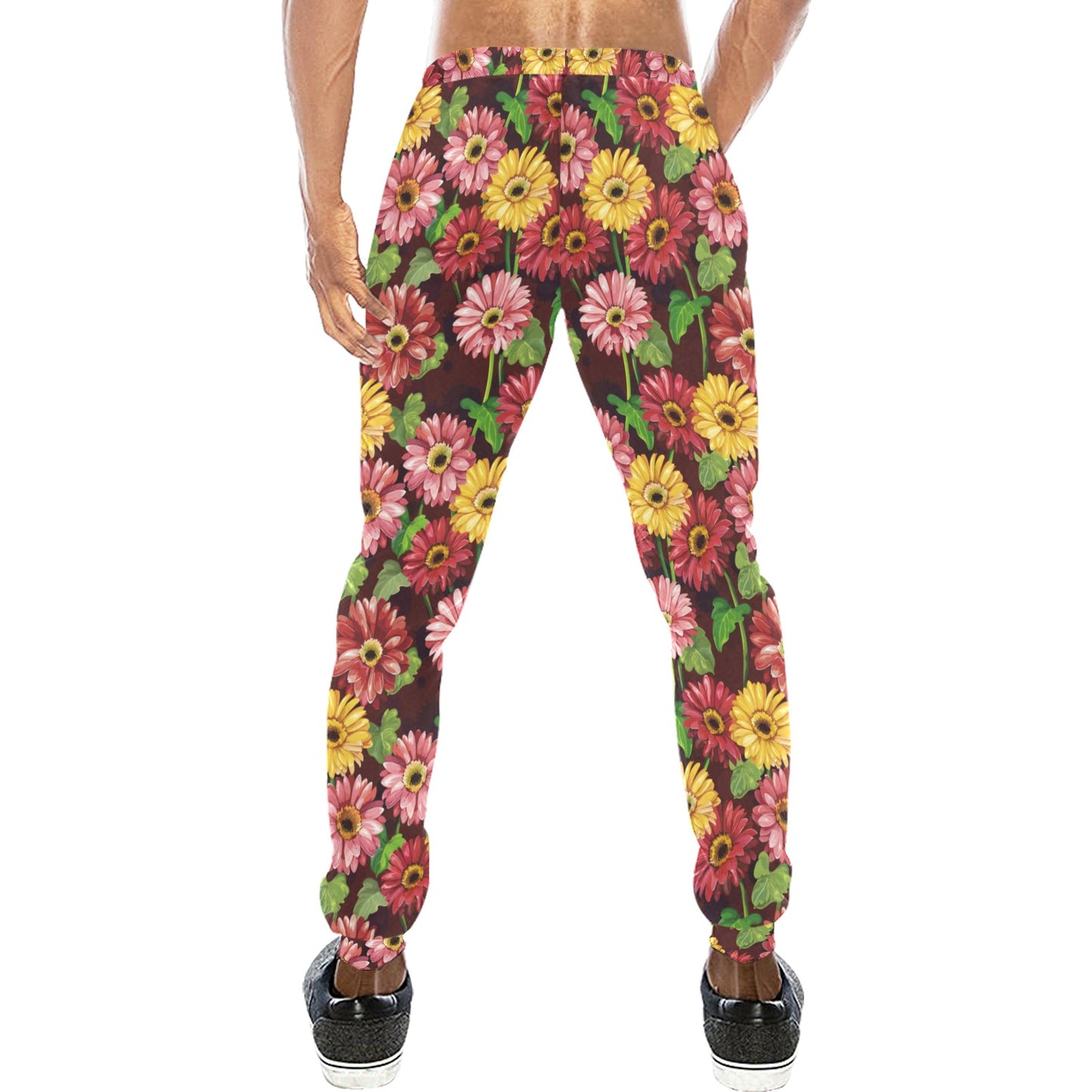 Daisy Gerbera Print Pattern Men's Sweatpants