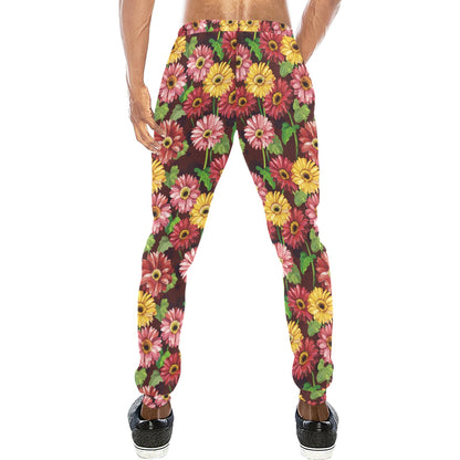 Daisy Gerbera Print Pattern Men's Sweatpants