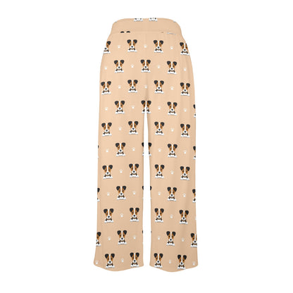 Russell Terriers Print Design LKS3011 Women's Wide Leg Lounge Pants
