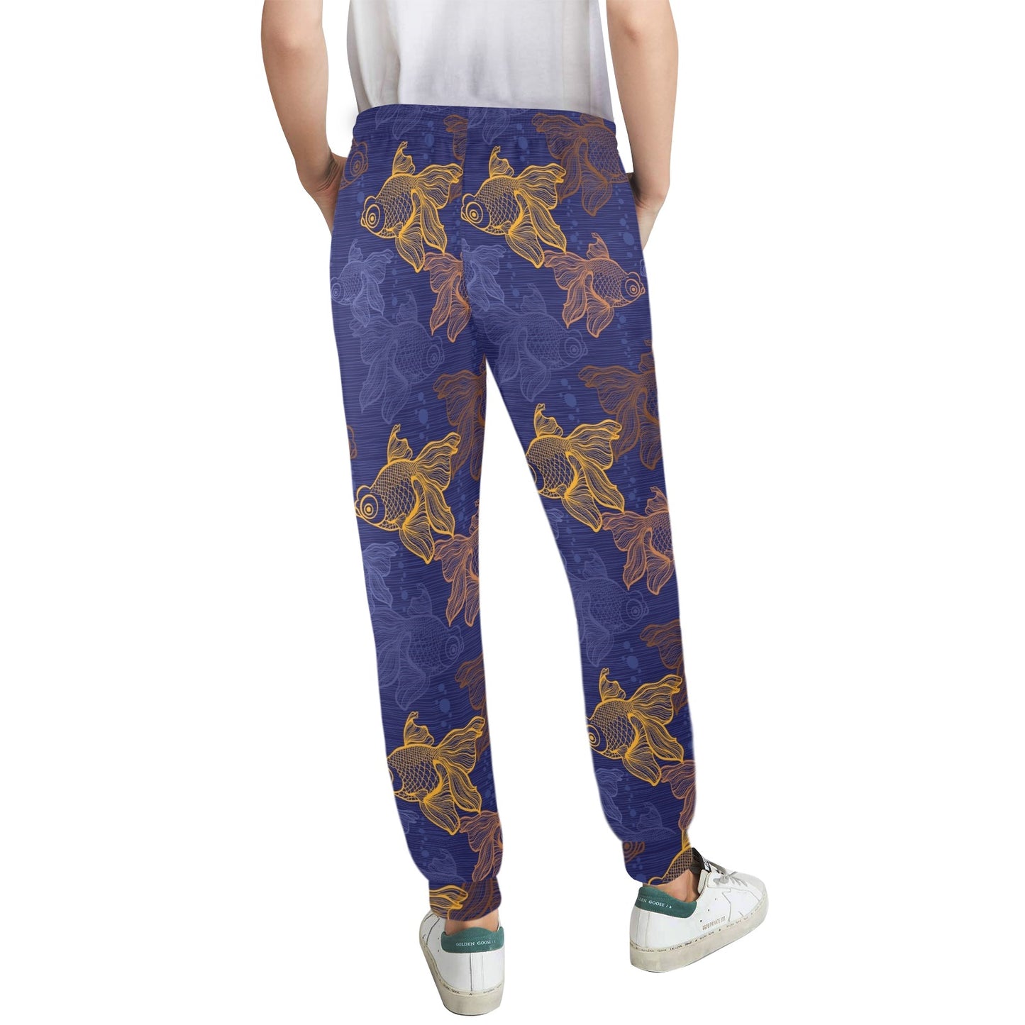 Goldfish Pattern Print Design 01 Women's Casual Track Pants