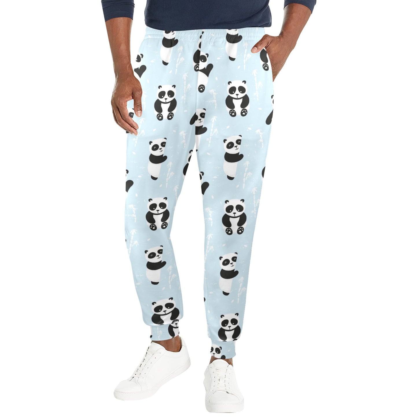 Panda Pattern Print Design A01 Men's Casual Track Pants