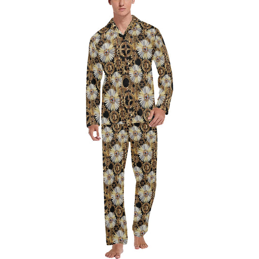 Steampunk Print Design LKS305 Men's Long Pajama Set