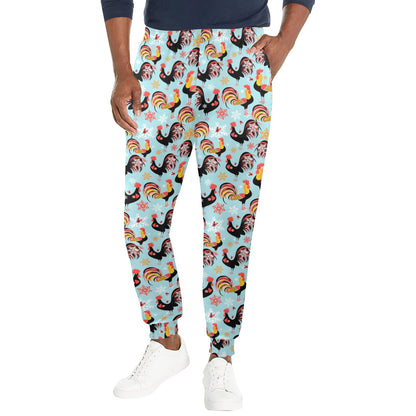 Rooster Themed Design Men's Casual Track Pants
