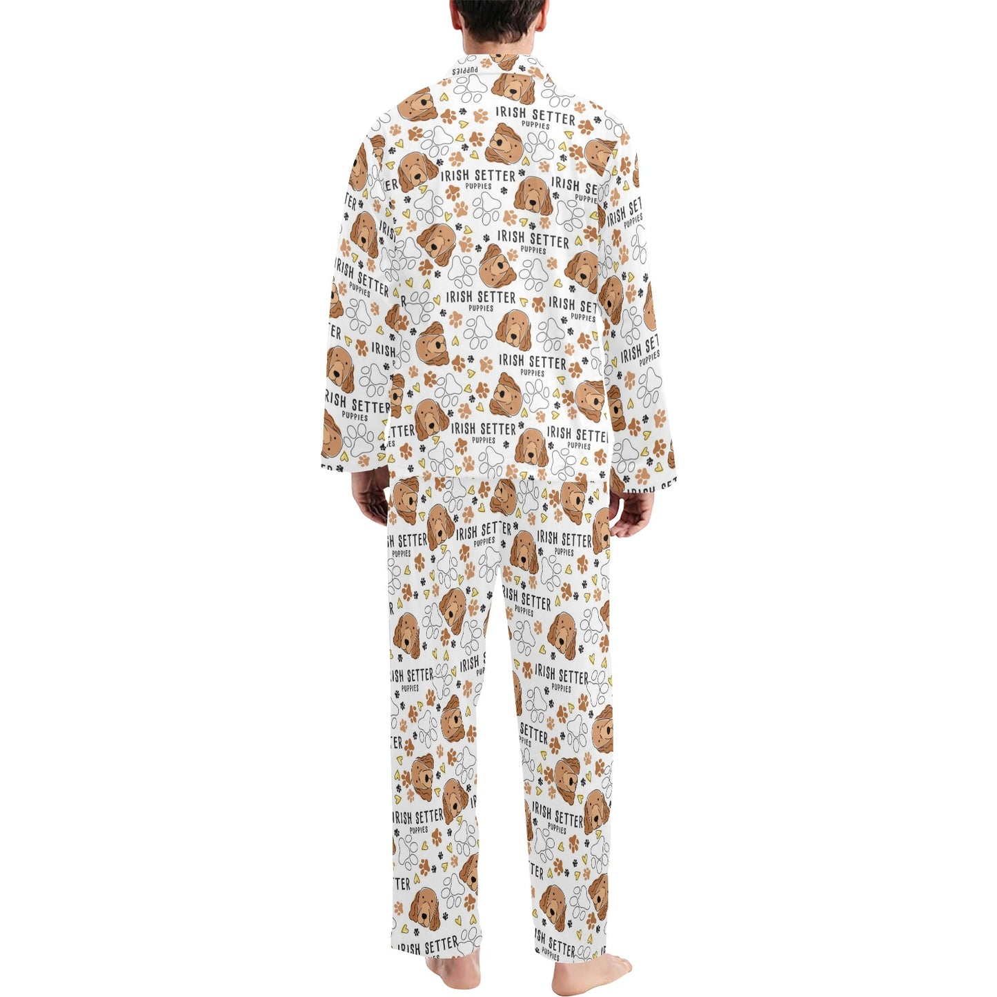 Setters Irish Print Design LKS301 Men's Long Pajama Set