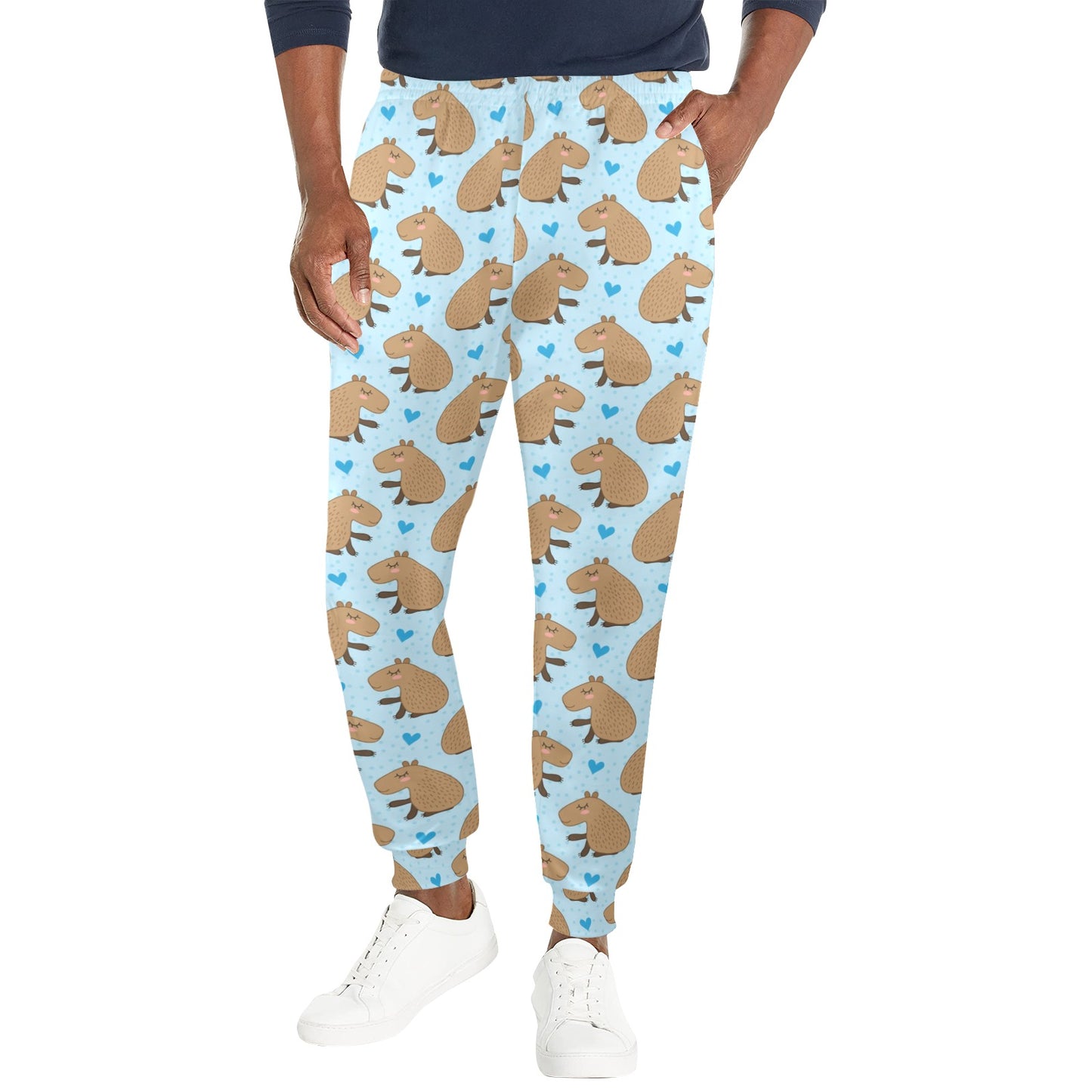 Capybara Pattern Print Design 01 Men's Casual Track Pants