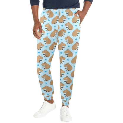Capybara Pattern Print Design 01 Men's Casual Track Pants