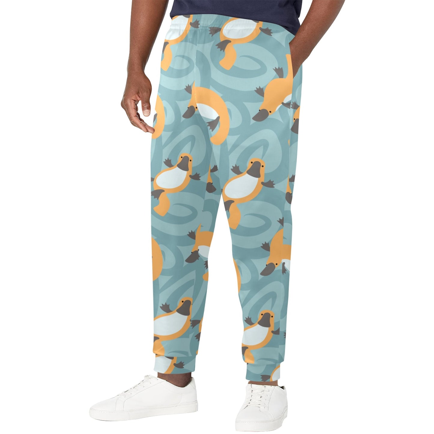 Platypus Pattern Print Design A01 Men's Casual Track Pants