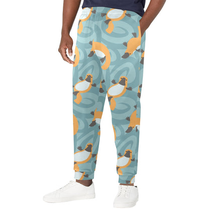 Platypus Pattern Print Design A01 Men's Casual Track Pants