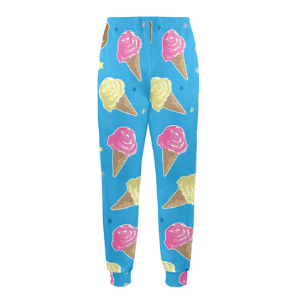 Ice Cream Pattern Print Design 01 Men's Casual Track Pants