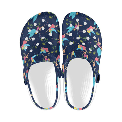 Fairy with flower Print Pattern Unisex Clogs Shoes