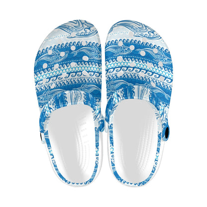 Dolphin Tribal Print Pattern Unisex Clogs Shoes