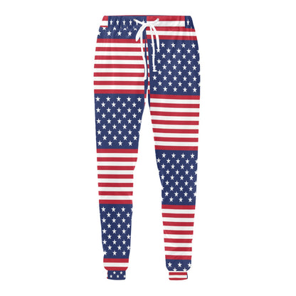 Patriotic US Flag Pattern Print Design A03 Men's Sweatpants