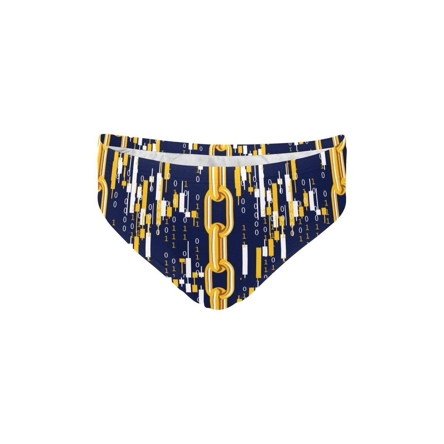 Cryptocurrency Chain Pattern Print Design 03 Men's Swimming Briefs