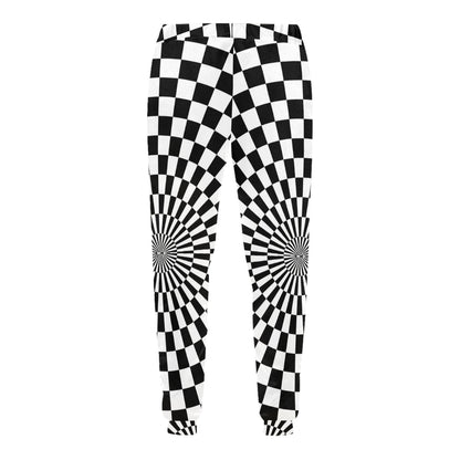 Checkered Flag Optical illusion Men's Sweatpants