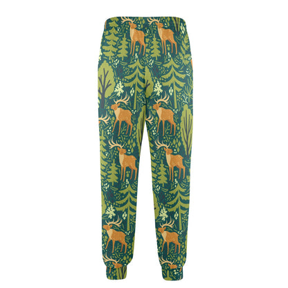 elk Design Print Pattern JJ0198 Men's Casual Track Pants
